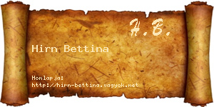 Hirn Bettina névjegykártya