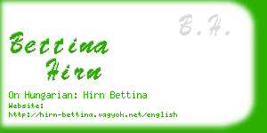 bettina hirn business card